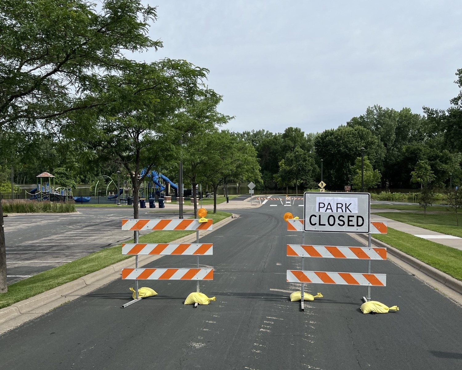 Huber Park flood closure 2024