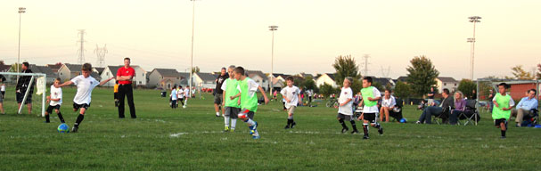 Kids playing soccer