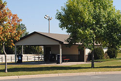 enclosed park shelter