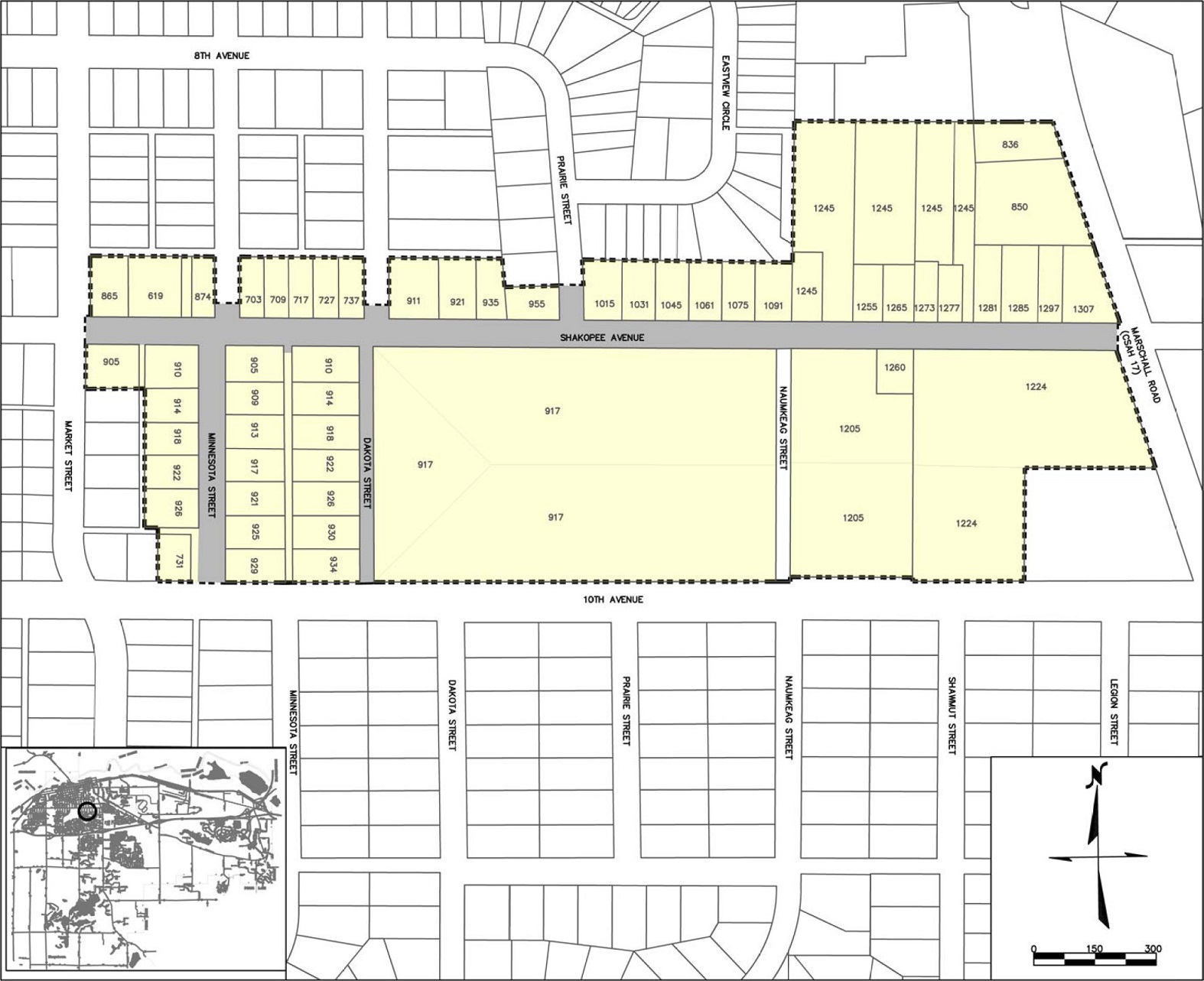 2018 Street Reconstruction Project Location Map