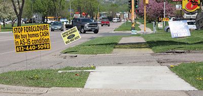 Signs in the street right-of-way