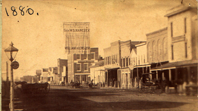 Downtown Shakopee in 1880